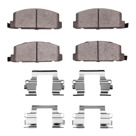 Dynamic Friction Co 3000 Semi-Metallic Brake Pads Hardware Kit, Low Dust, 100% Copper Free, 100% Asbestos-free, Front 1311-0285-02